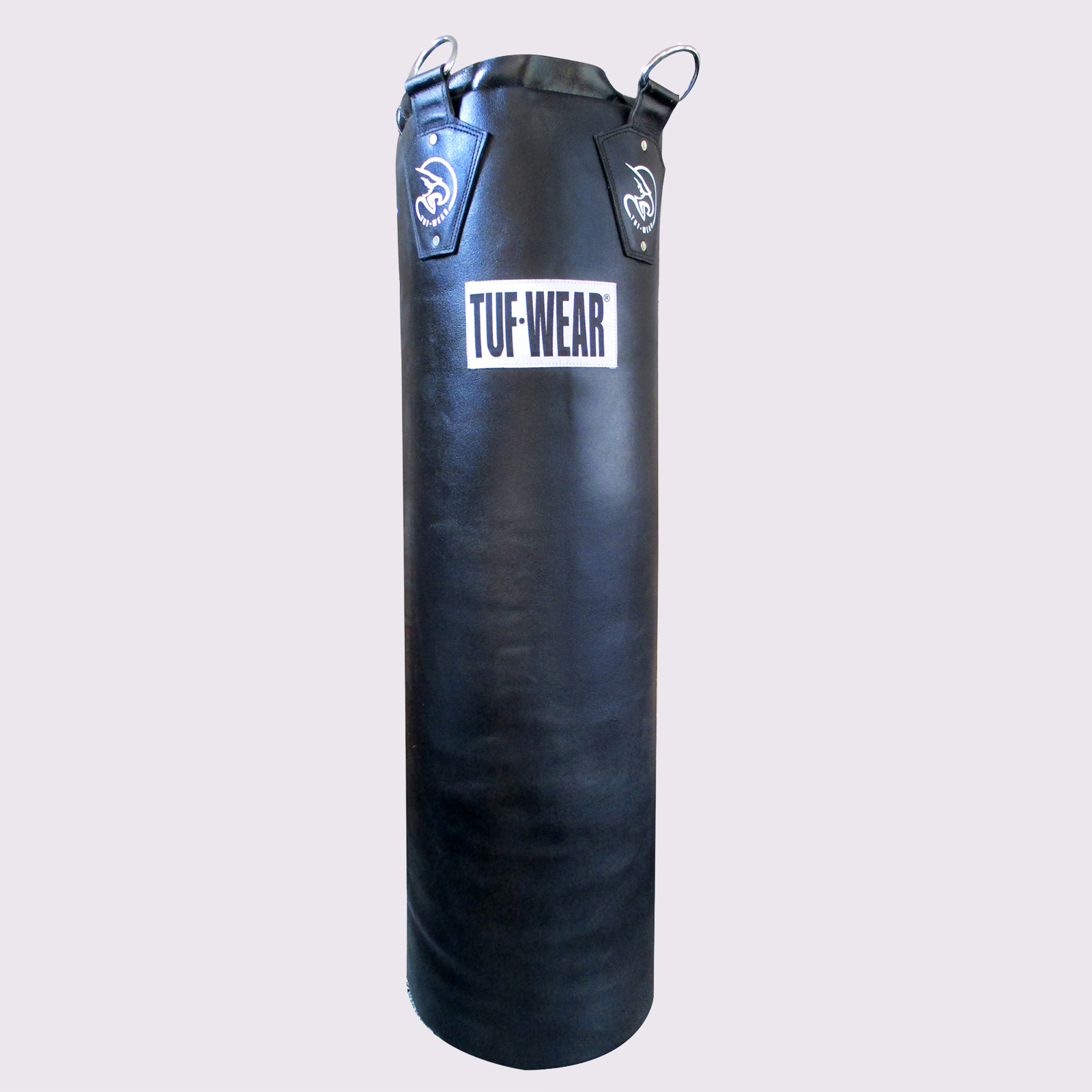 TUF WEAR Punchbag 6ft PU Heavy with Hanging Straps Large Vertical Logo Blue 