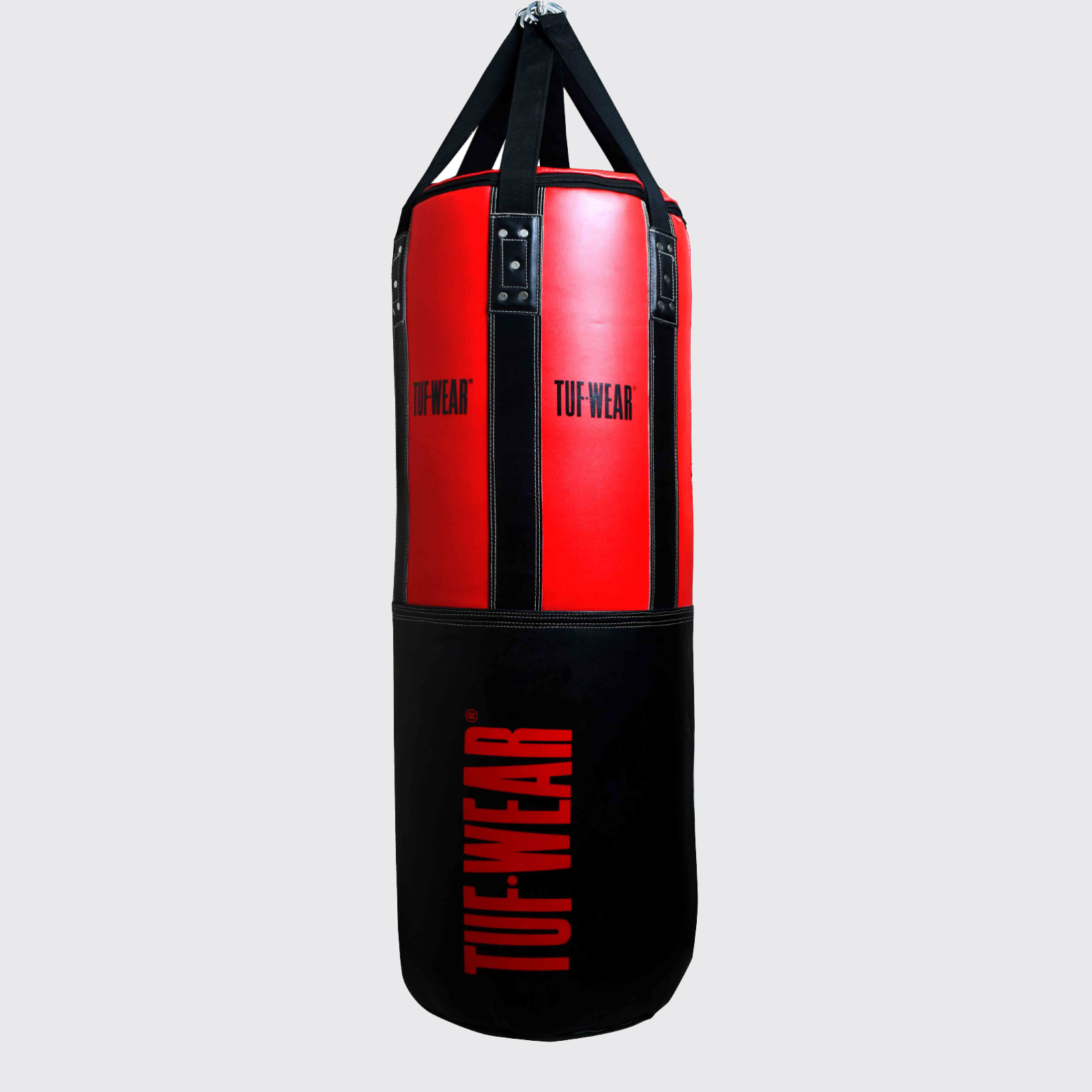 Tuf Wear PU Quilted Punchbag 4FT Boxing Fitness MMA RED 