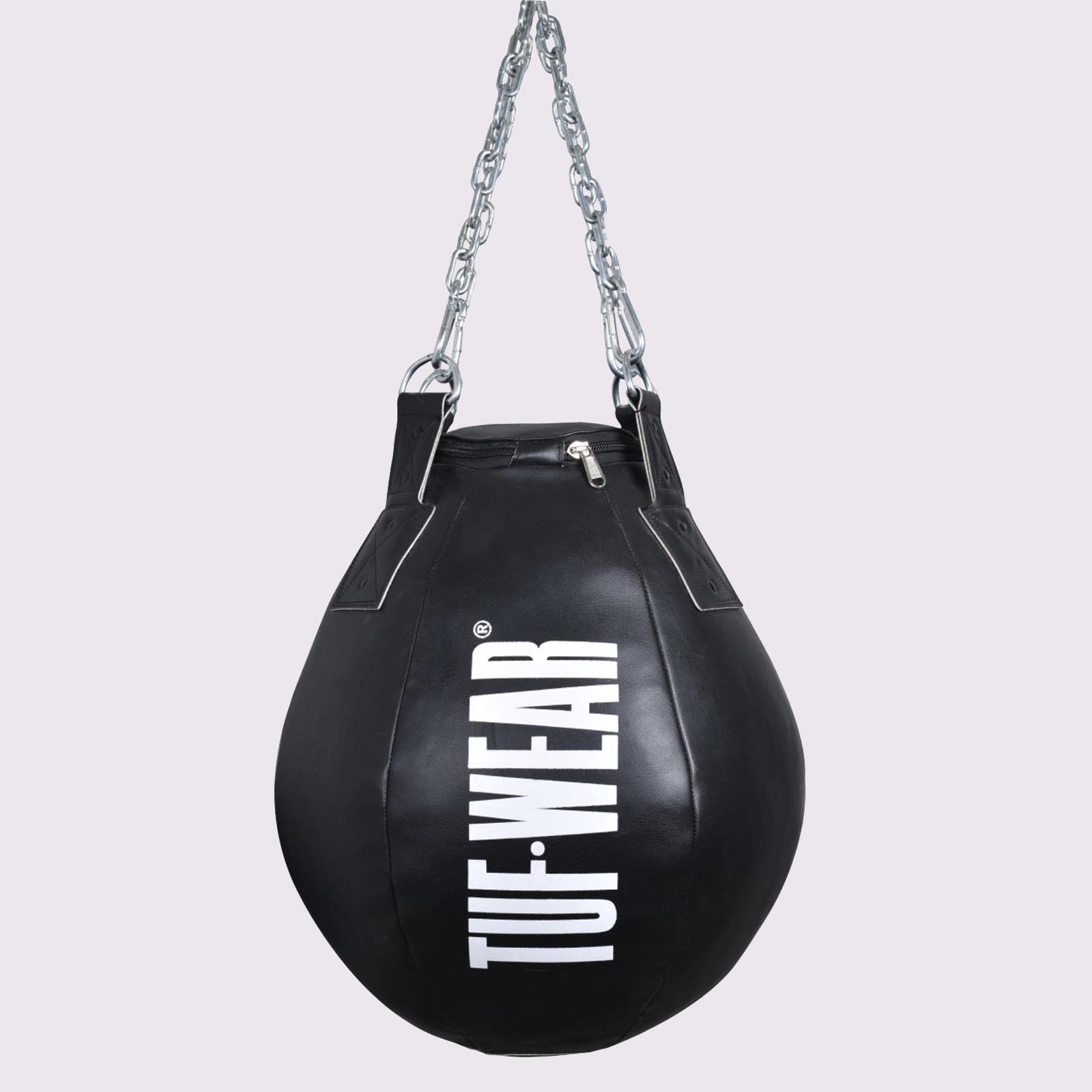 Tuf Wear 6FT PU Boxing Fitness MMA Punchbag with Hanging Straps Black 