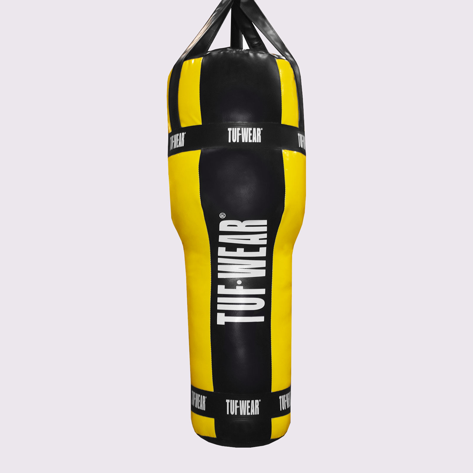 Tuf Wear Balboa 4FT Angle Jumbo Punchbag (20 Diameter)  - TW26615-BLACK/YELLOW