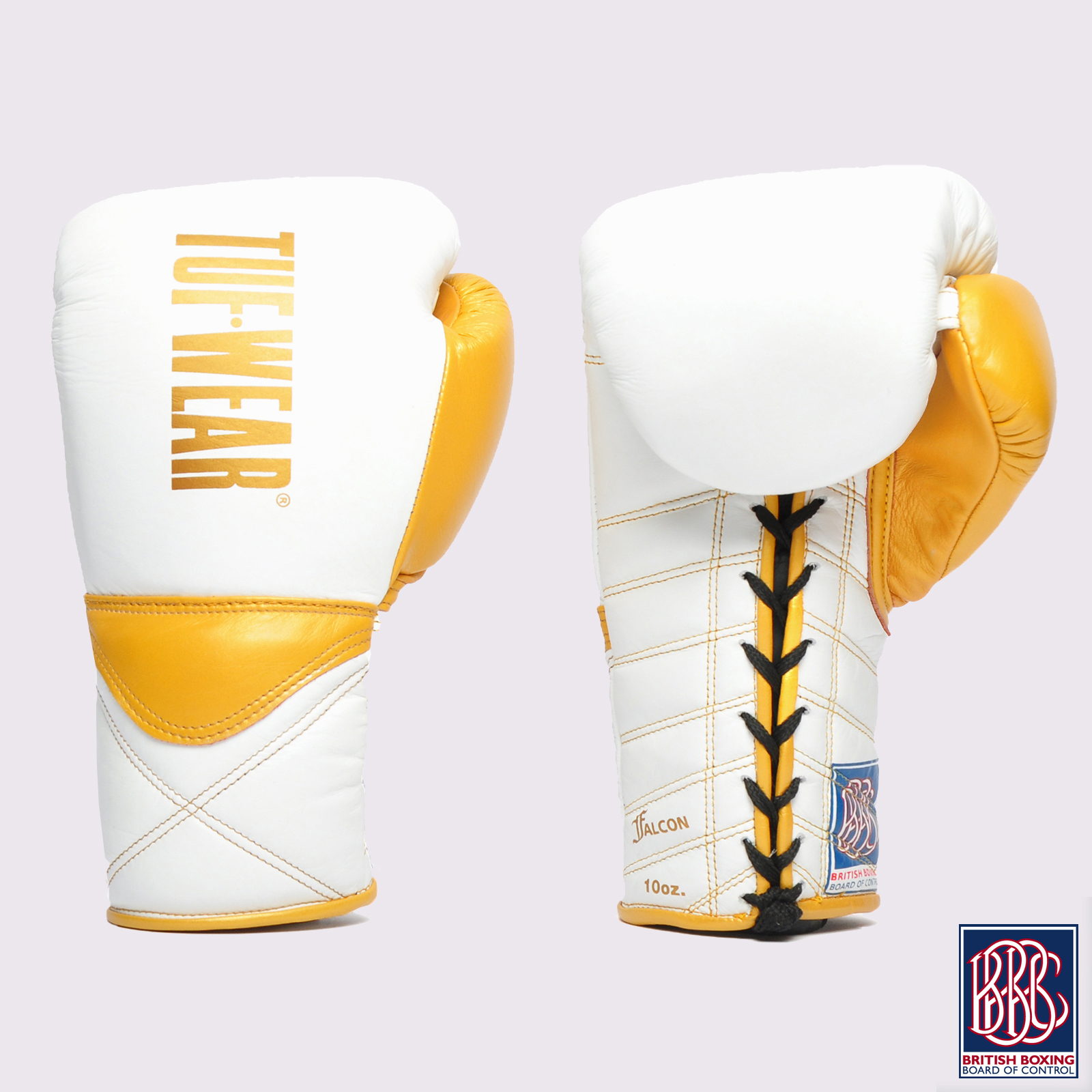 Tuf Wear Falcon Contest Glove BBBofC Approved - TW28513-WHITE/GOLD