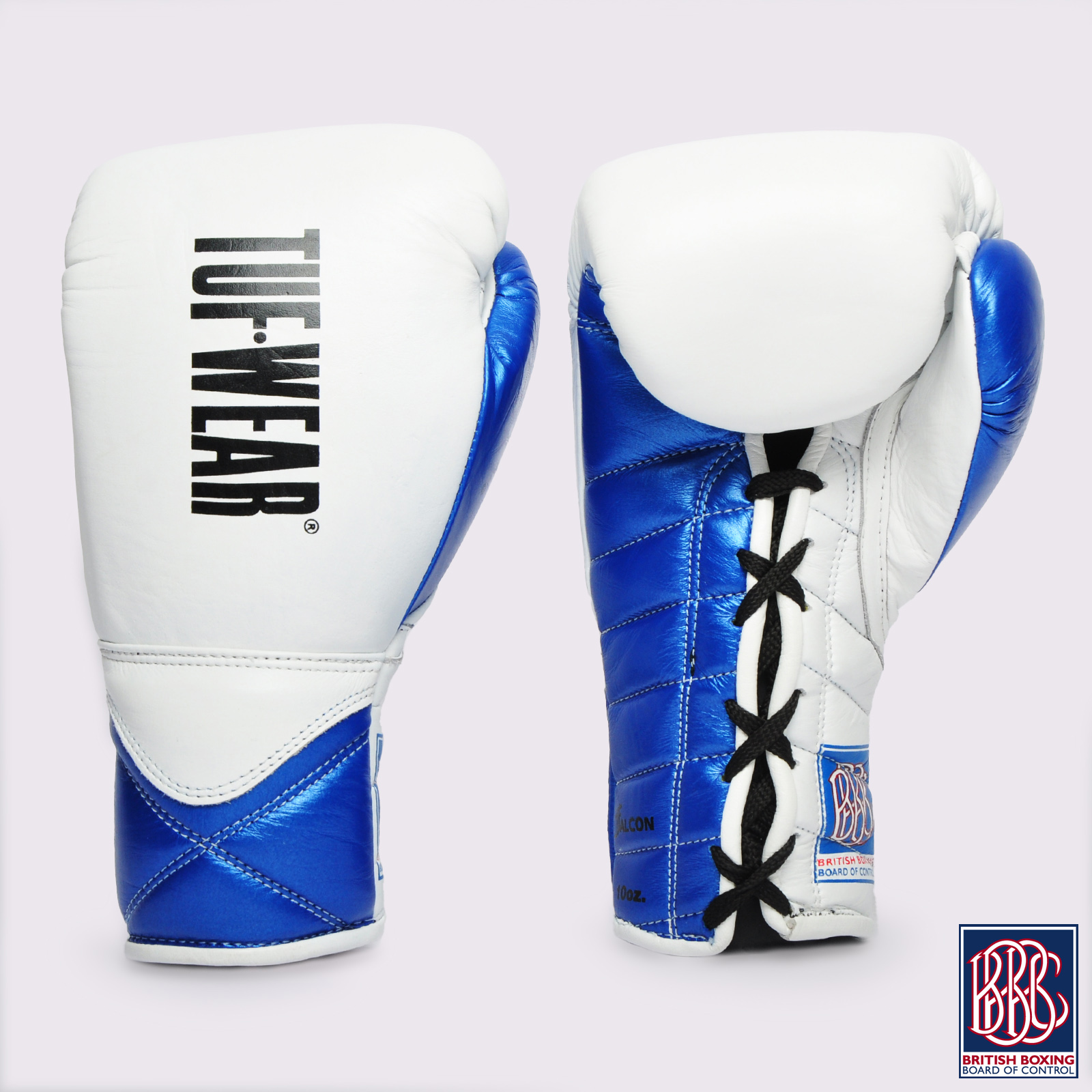 Tuf Wear Falcon Contest Glove BBBofC Approved - TW28513-WHITE/METALLIC BLUE