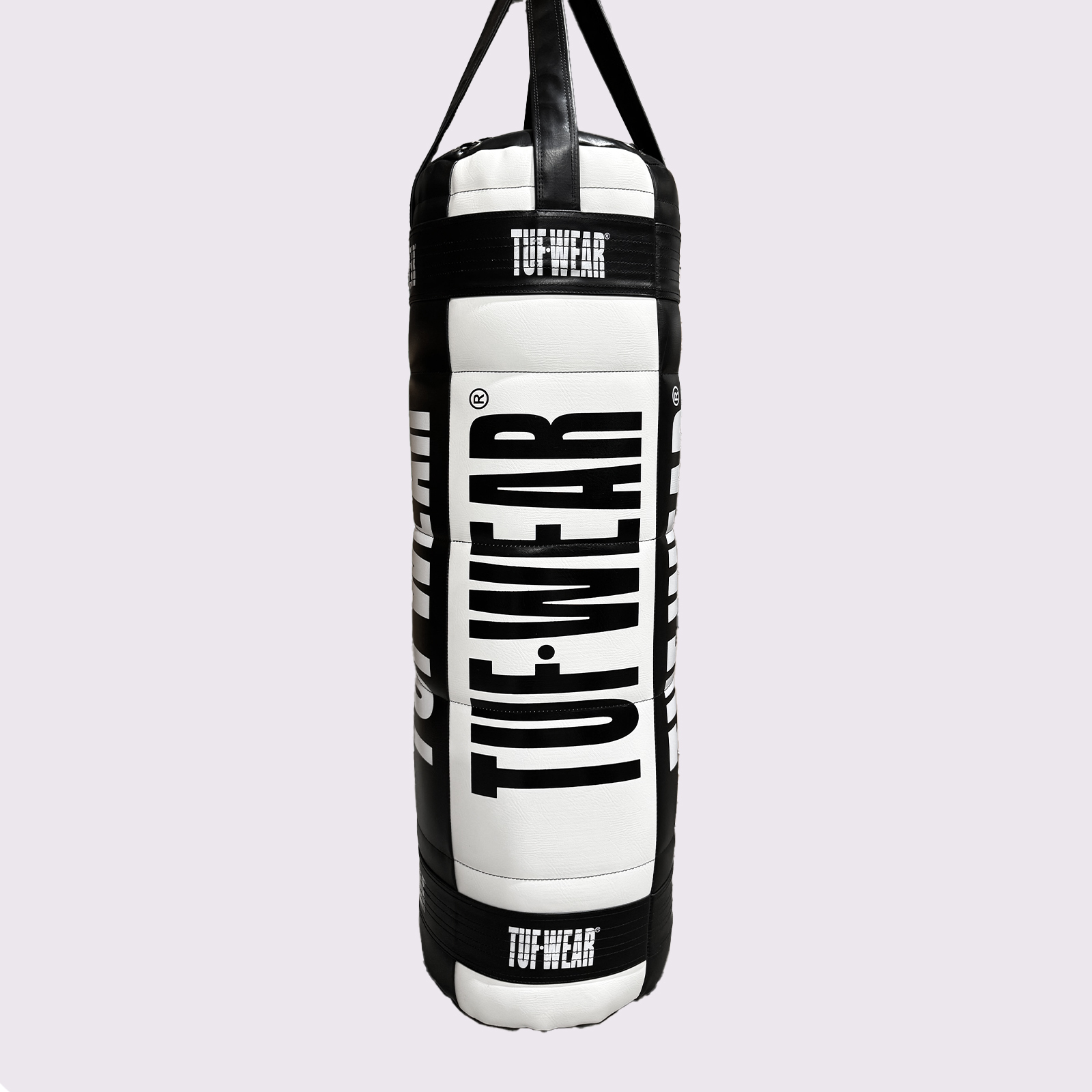 Tuf Wear Balboa 4FT Quilted Punchbag - TW32138-BLACK/WHITE