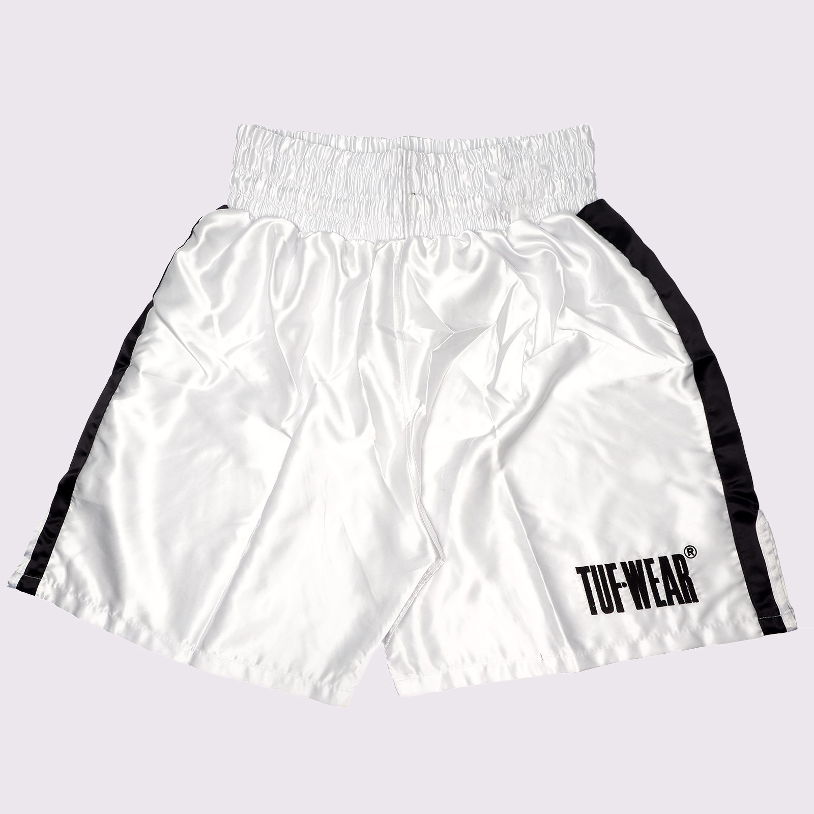 Tuf Wear Satin Boxing Shorts - TW32687-ALLWHITE