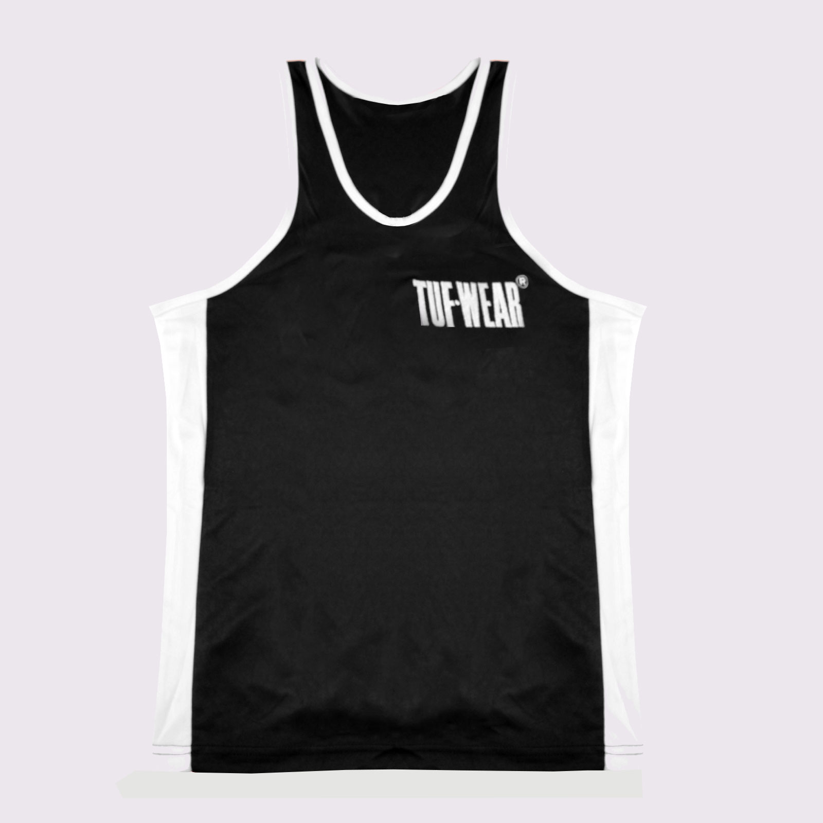 Tuf Wear Boxing Vest - TW32689-BLACKWHITE