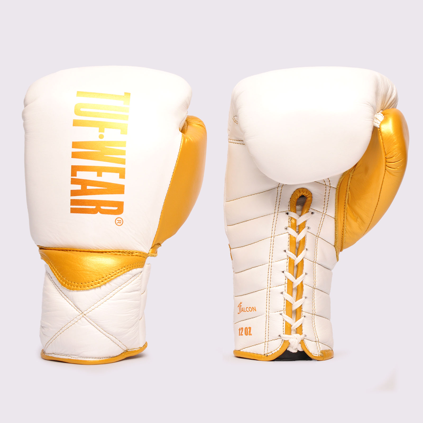 Tuf Wear Falcon Lace Training Gloves - TW34544-WHITE/GOLD