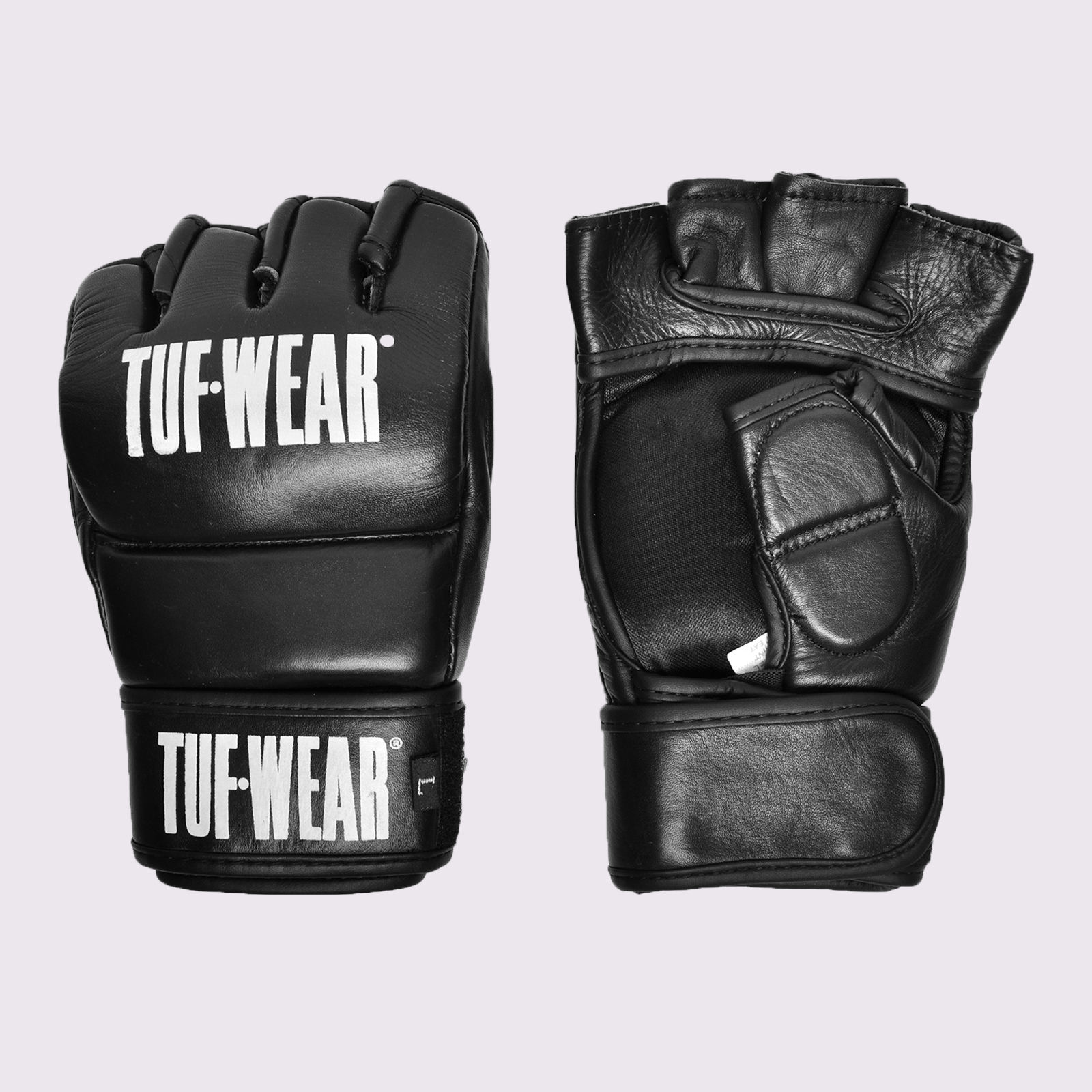 Tuf Wear MMA Leather Gloves White (Demo Model) - TW34873S