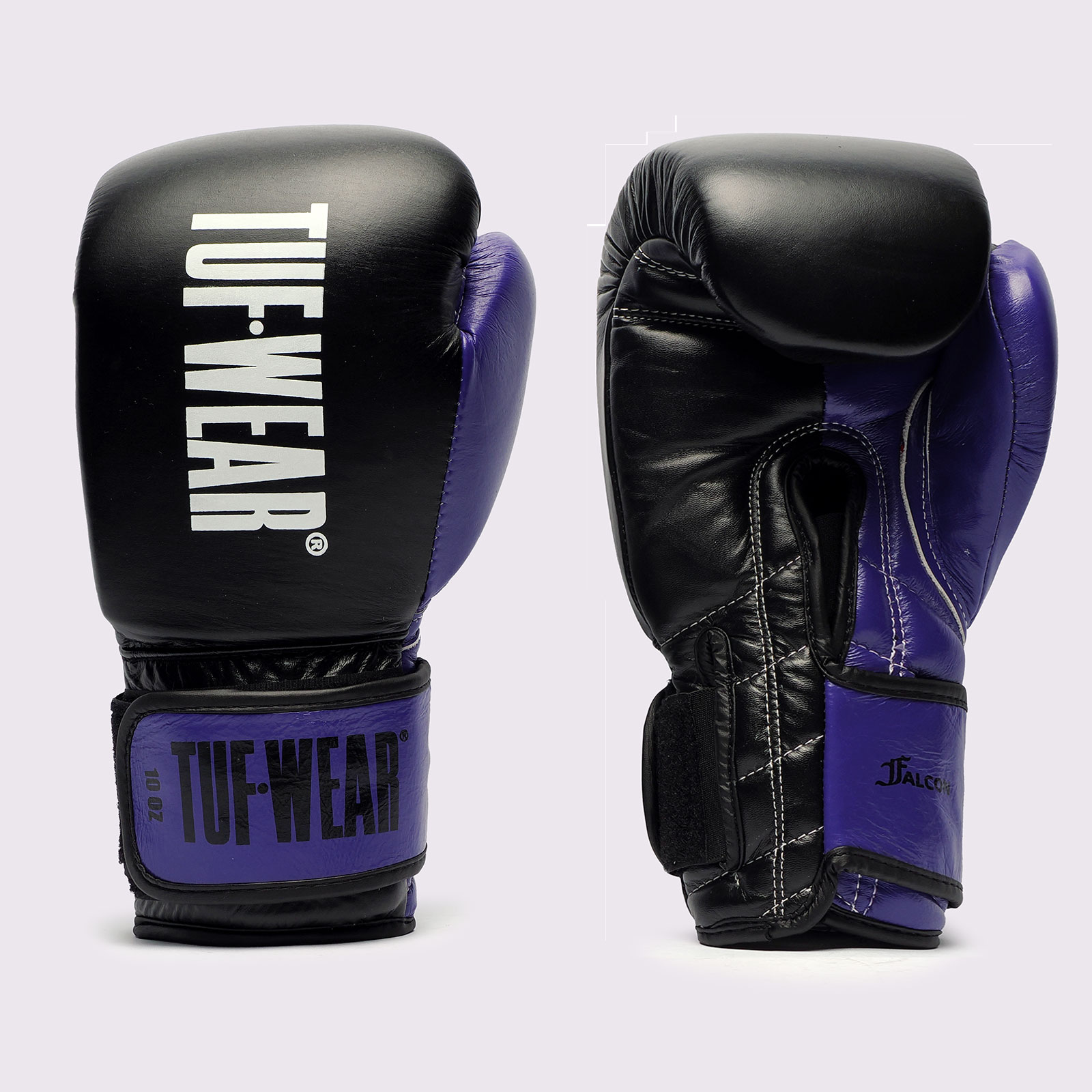 Tuf Wear Falcon Hook & Loop Training Gloves - TW36011-BLACK/PURPLE