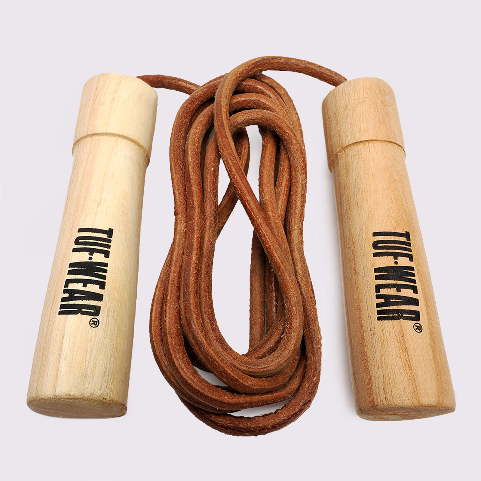 Tuf Wear Leather Skipping Rope (Wooden Handle) - TW36738