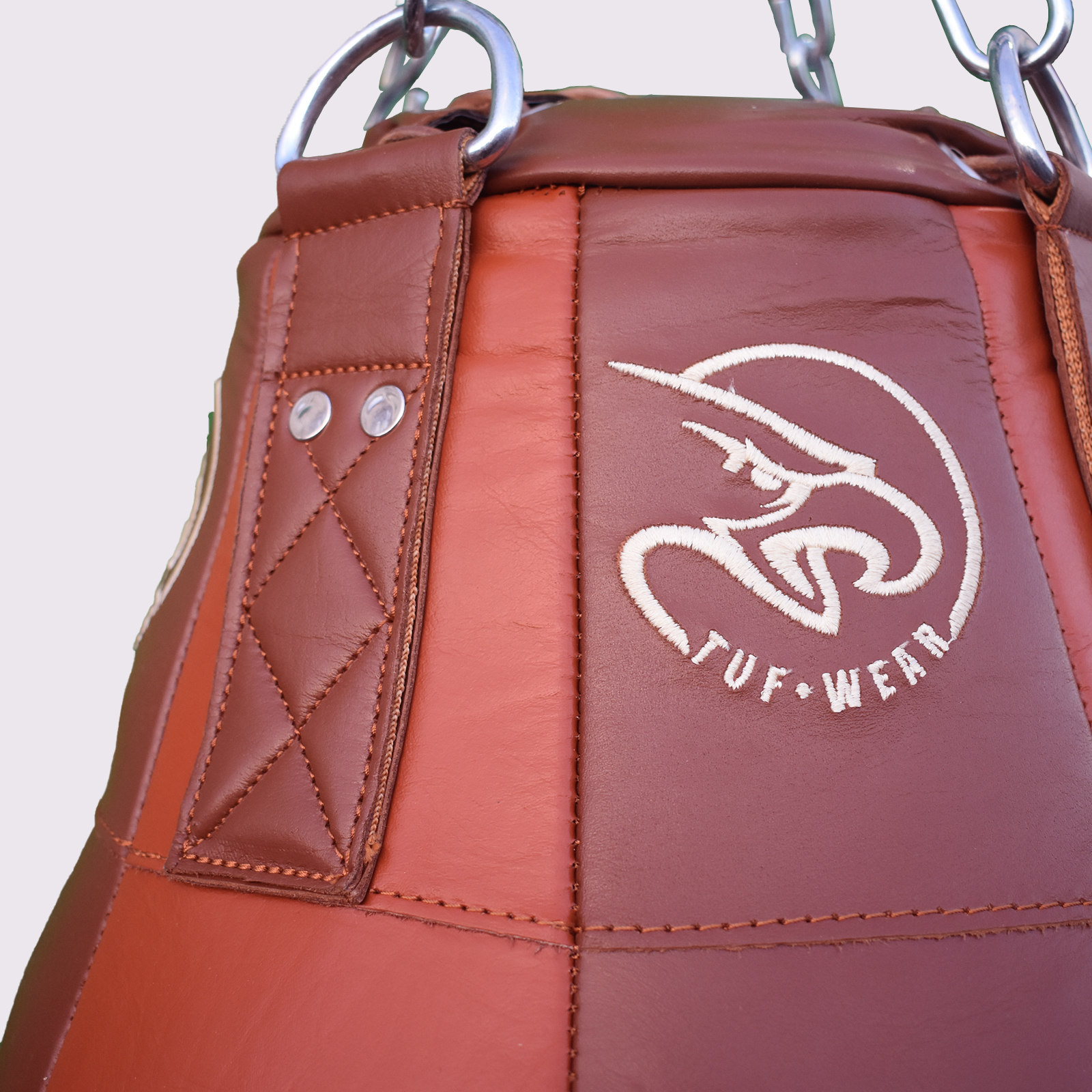 Tuf Wear Classic Brown Leather Uppercut Punchbag (Approx 23kg) - Image 4