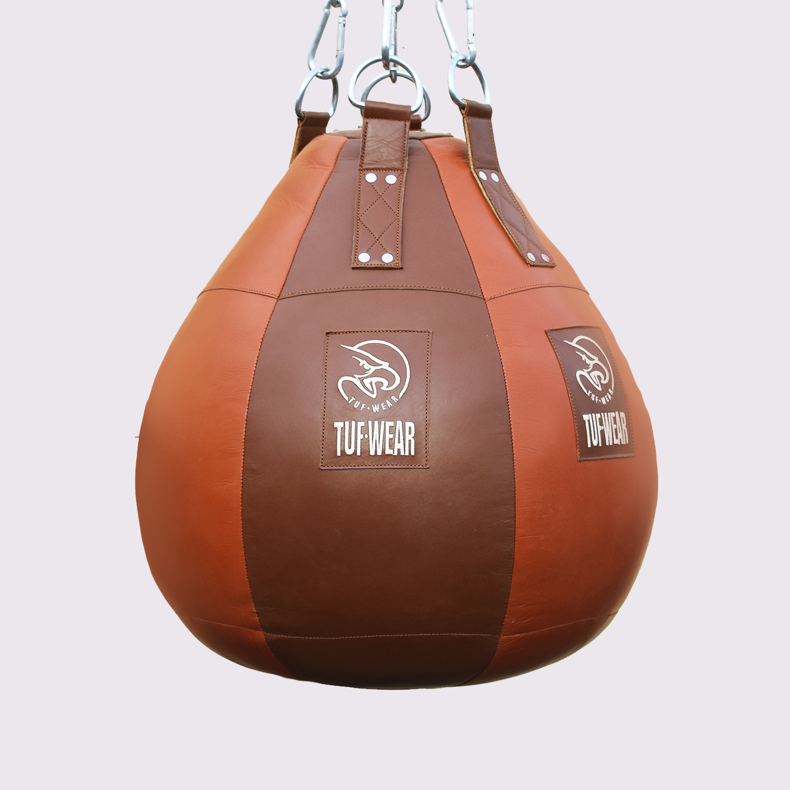 Tuf Wear Classic Brown Leather Wrecking Ball (Large Maize Bag) - Image 2