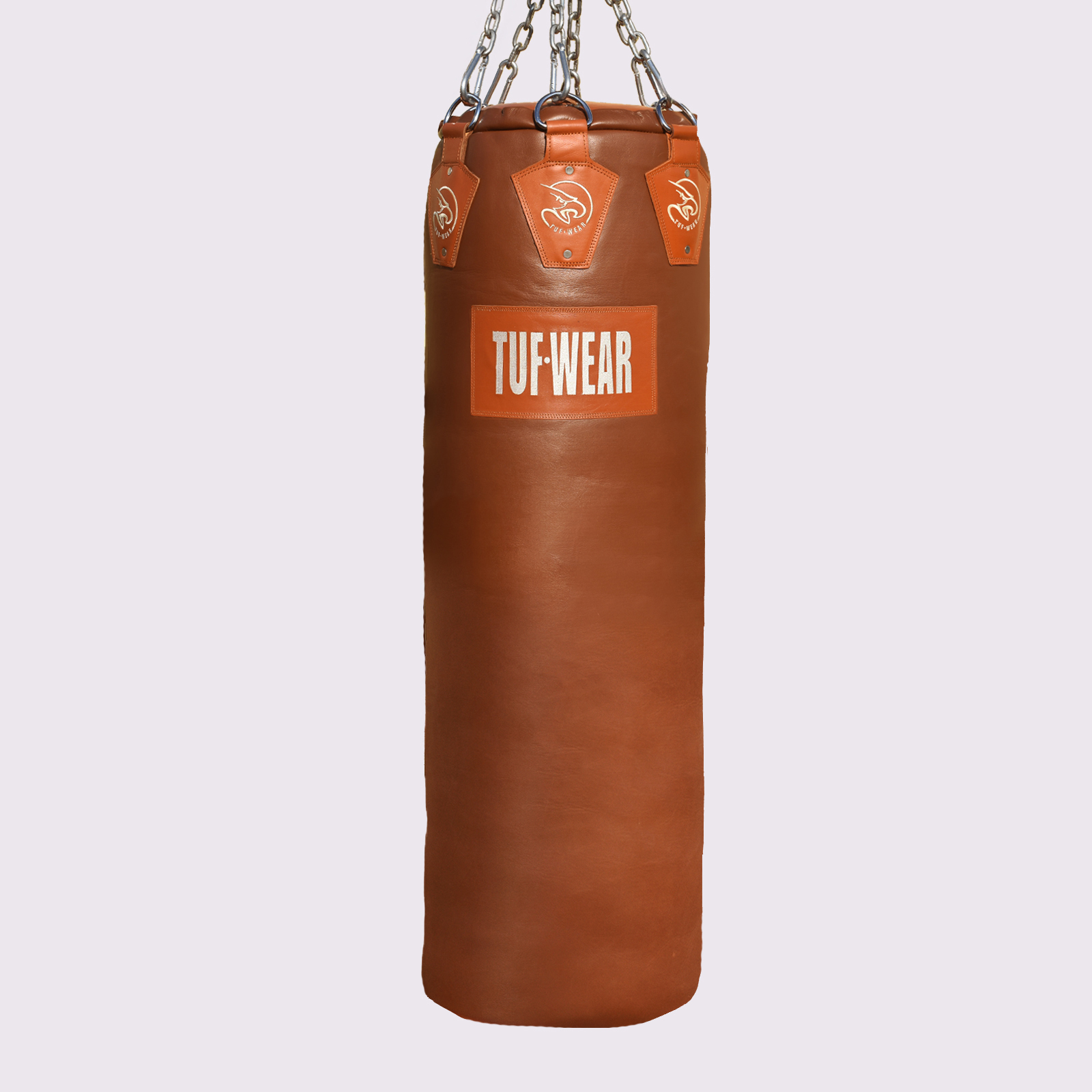 Tuf Wear Gigantor Classic Brown Hide Leather Punchbag (4ft 6)