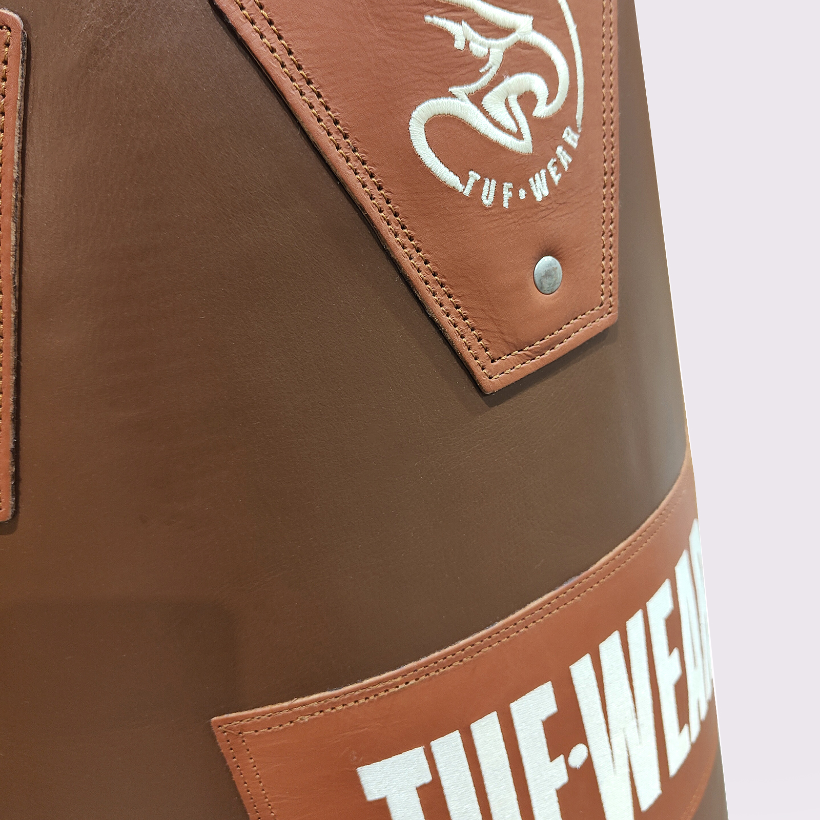 Tuf Wear Gigantor Classic Brown Hide Leather Punchbag (4ft 6) - Image 5
