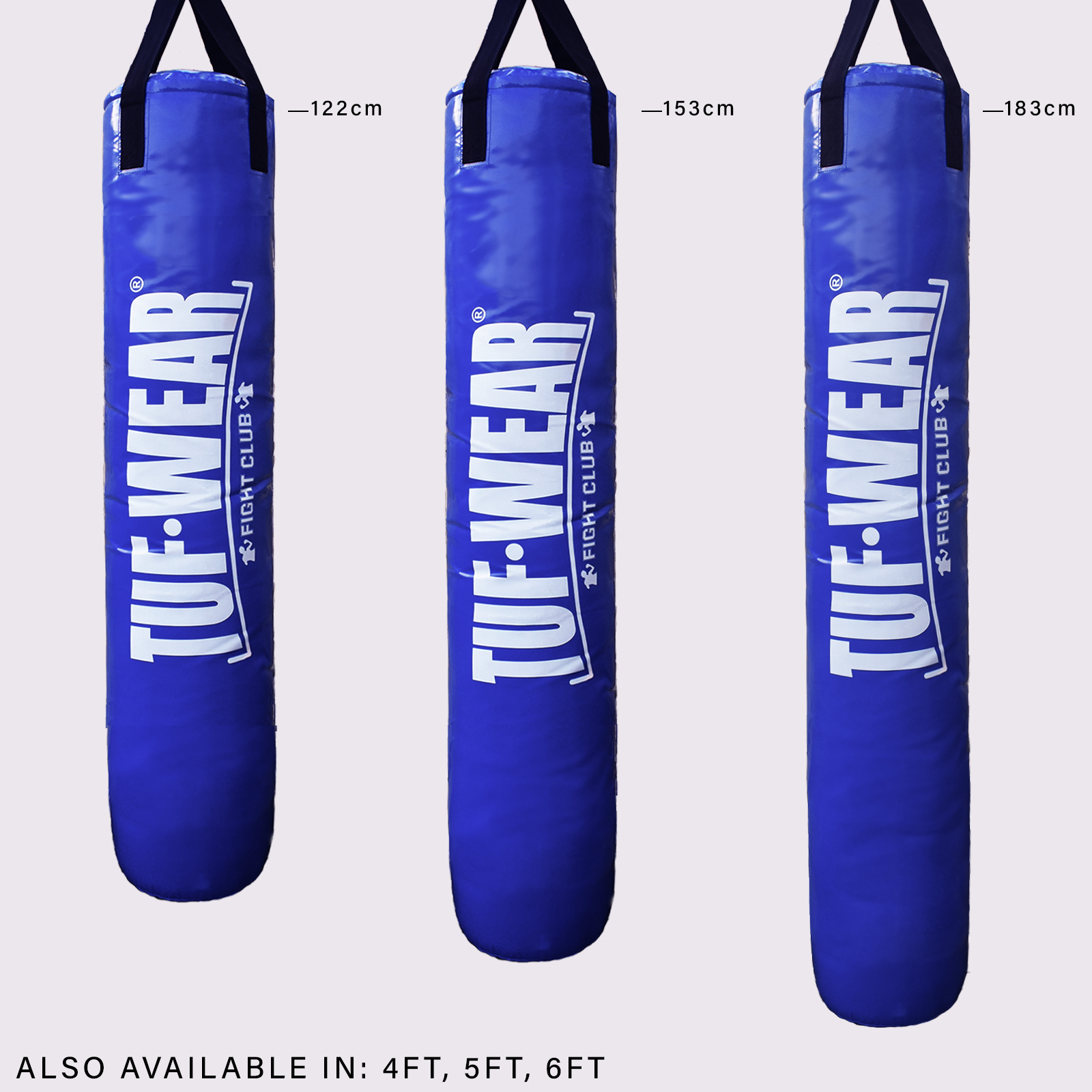 Tuf Wear Punch Bag Blue Large Vertical Logo 5FT (153 CM) - Image 2