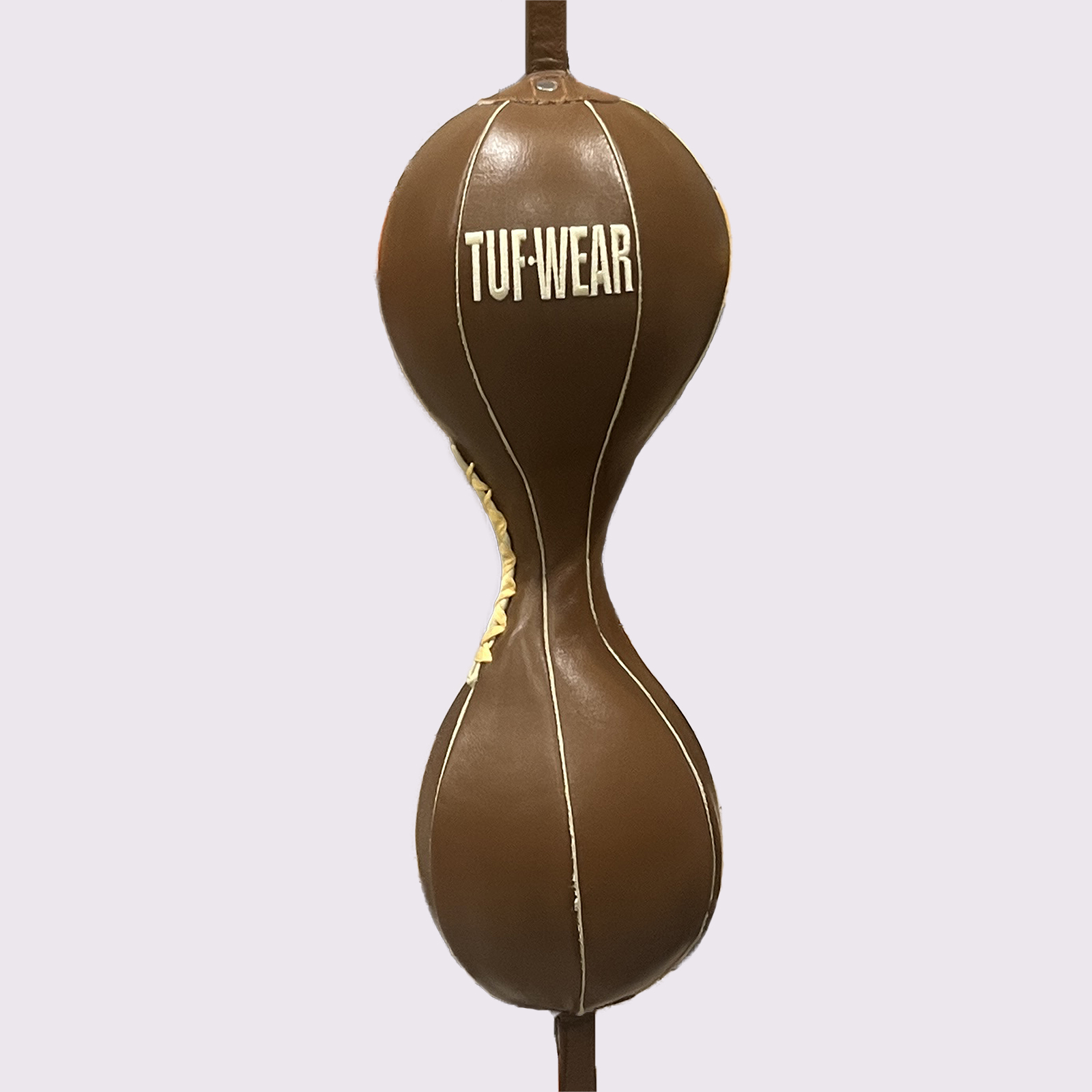 Tuf Wear Classic Brown Leather Peanut Double End Bag