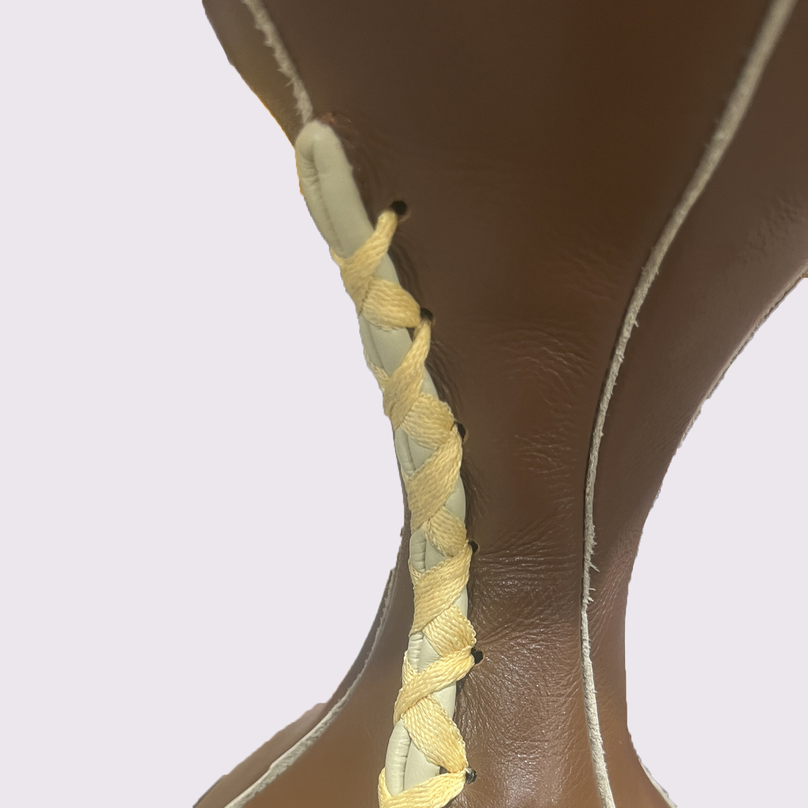 Tuf Wear Classic Brown Leather Peanut Double End Bag - Image 3