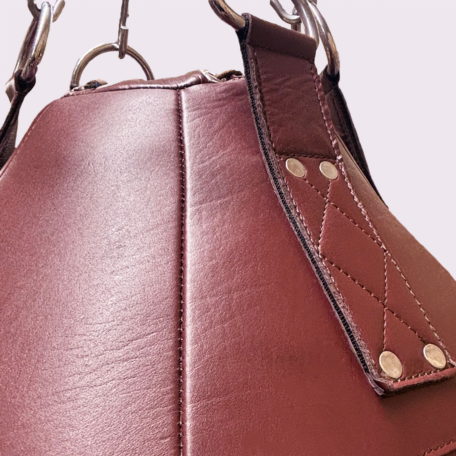 Tuf Wear Oxblood Leather Wrecking Ball (Large Maize Bag) - 32kg - Image 5