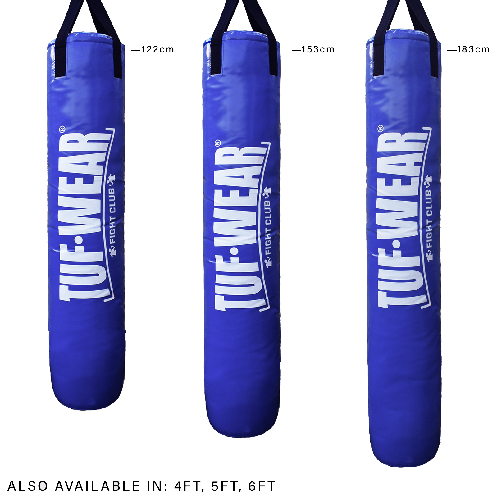 Tuf Wear Punch Bag Blue Large Vertical Logo 6FT (183 CM) - Image 2