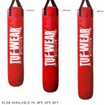 Tuf Wear 6ft PU Punch Bag Red (Large Vertical Logo) 183cm - Image 2