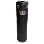 Tuf Wear 4ft Straight Leather Punchbag - All Black (Approx 40kg)