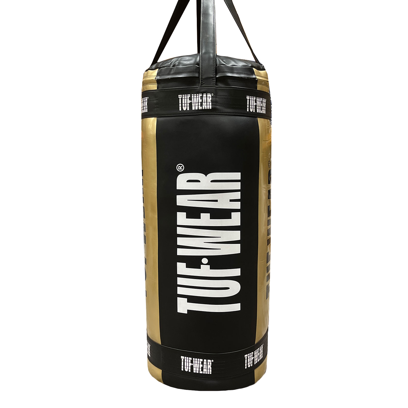 Tuf Wear Balboa 4ft Jumbo Punchbag (20 Inch Diameter) - Black/Gold (Approx 60kg)