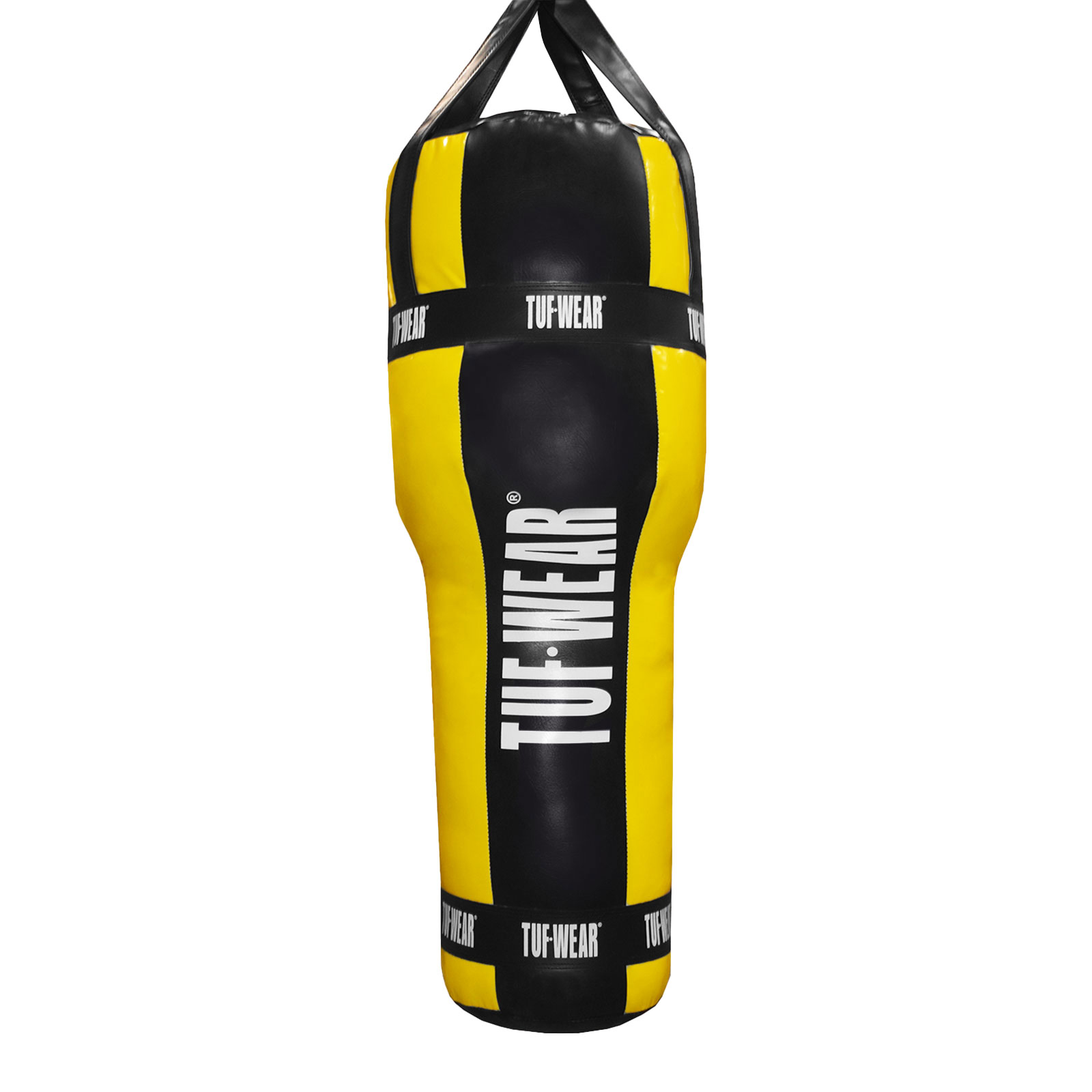 TW26615-BLACKYELLOW-F1-24 Tuf Wear Balboa 4ft Angle Jumbo Punchbag (20 Inch Diamter) - Image 1