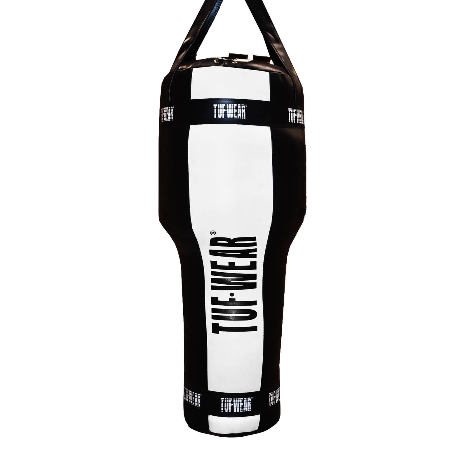 Tuf Wear Balboa 4ft Angle Jumbo Punchbag (20' Diameter / 44kg) - Black/White