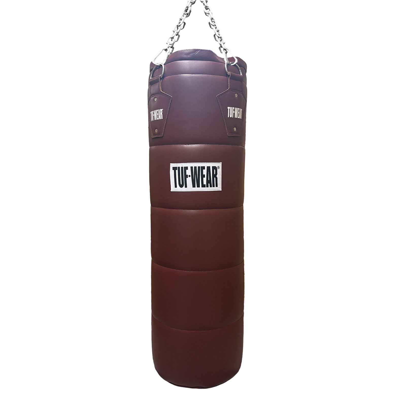 Tuf Wear Oxblood Quilted Leather Punchbag 122cm (4ft) - 40kg