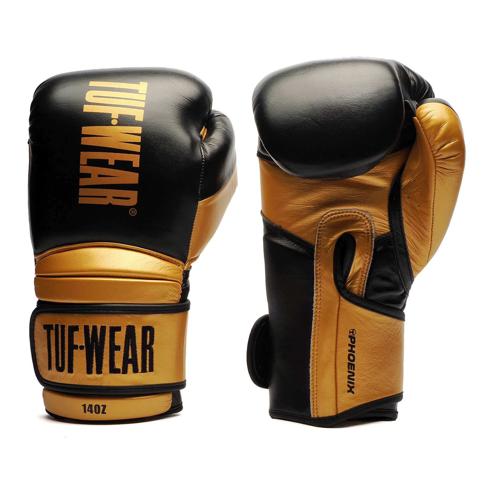 TW38029-BlackMetallicGold-F1 Tuf Wear Phoenix Spar Gloves - Image 1