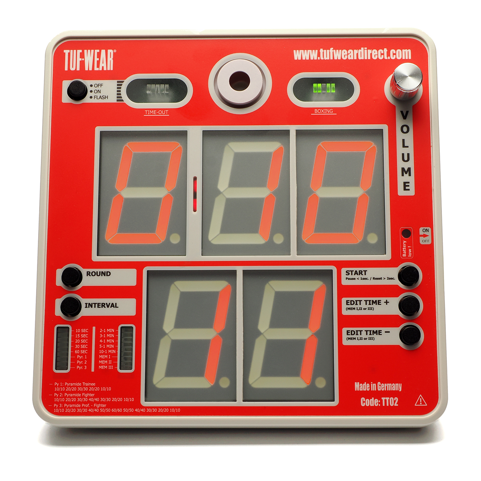 TW38284-F1 Tuf Wear Super Pro Gym Timer - Image 1