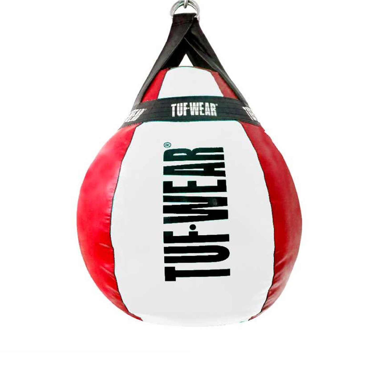 TW31263-REDWHITE-F1 Tuf Wear Balboa Wrecking Ball With Hanging Straps - Image 1
