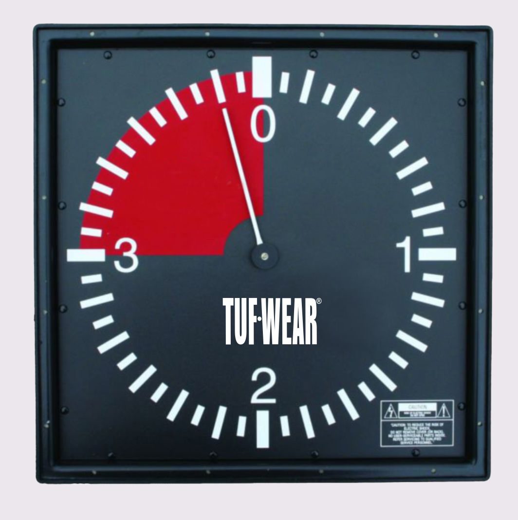 TW15388-3-Min-Gym-Clock-F Tuf Wear 3 Minute Professional Gym Wall Clock - Image 1
